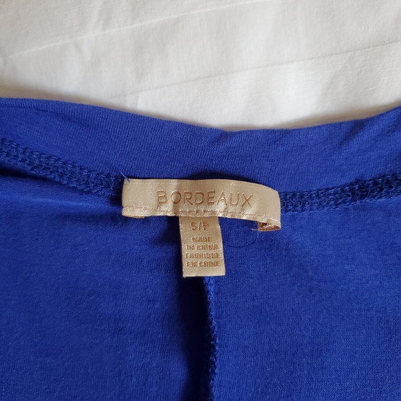 🍒Anthropologie Lace Edge Bordeaux Blue Tunic Top CYA - Picture 11 of 12